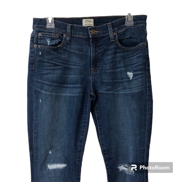 J. Crew Women's 9" High Rise Toothpick Jean Size 29 Skinny Stretch Durable - Picture 4 of 10